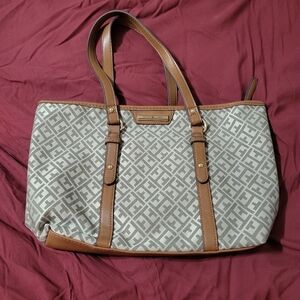 Tommy Hilfiger Lightweight Logo Jacquard Double Handle Handbag Purse